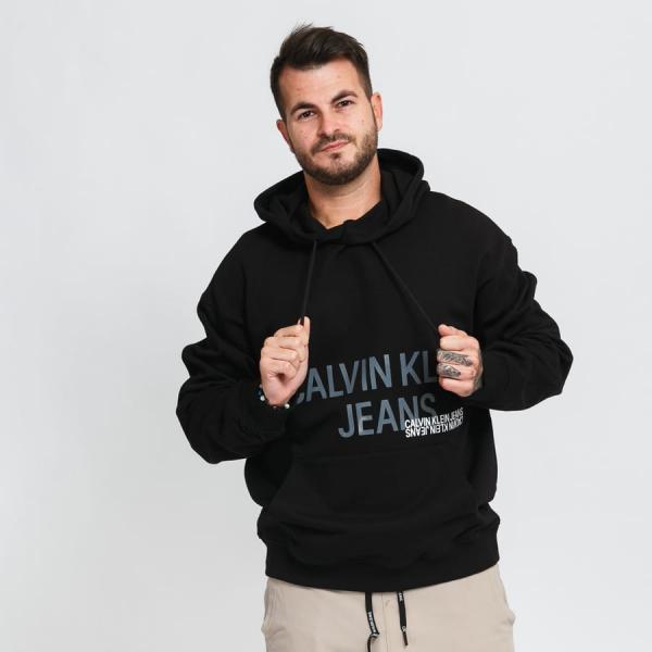 Mikina CALVIN KLEIN JEANS Urban Back Graphic Hoodie Black