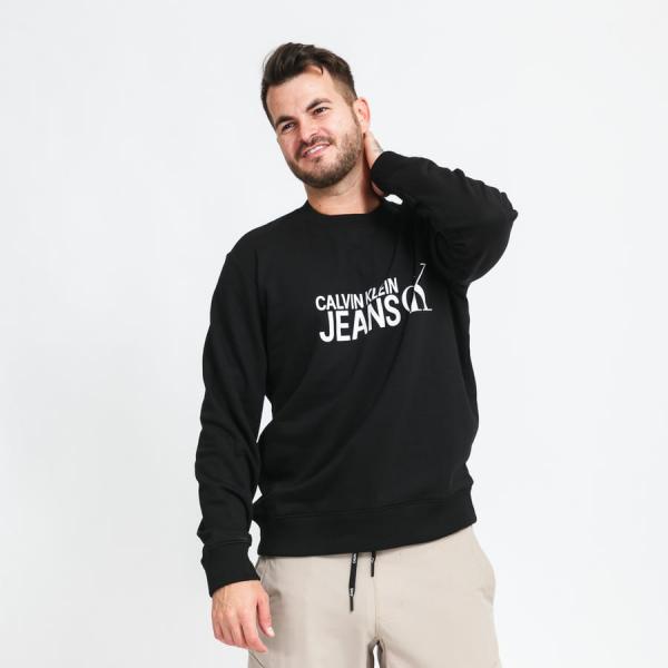CALVIN KLEIN JEANS Seasonal Institution Crewneck Black
