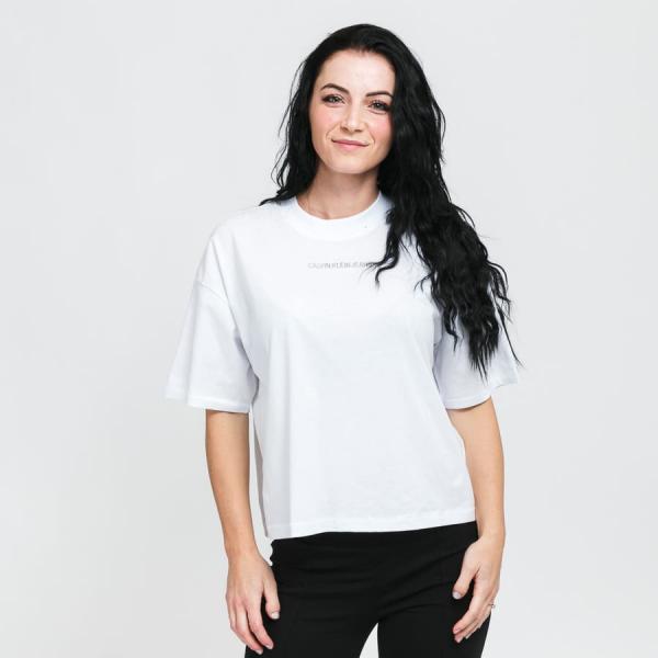 Dámské tričko CALVIN KLEIN JEANS W Back Floral Graphic Tee White