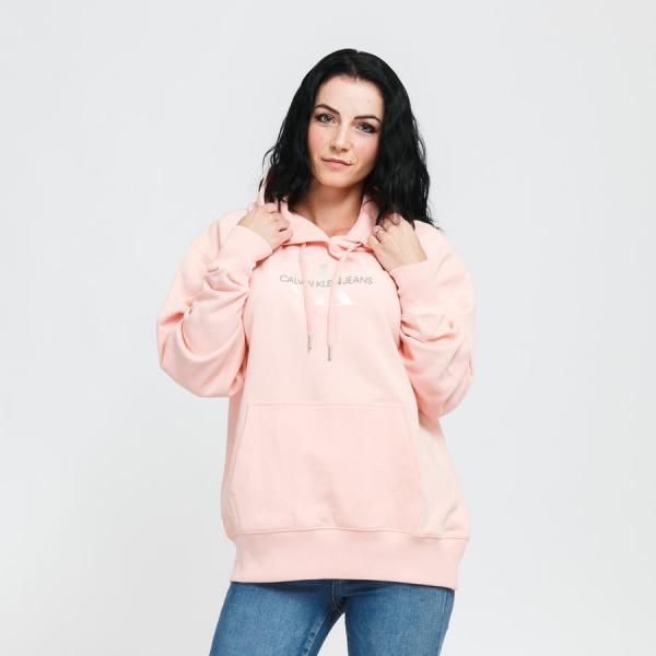 Dámská mikina CALVIN KLEIN JEANS W Mid Scale Monogram Hoodie Pink