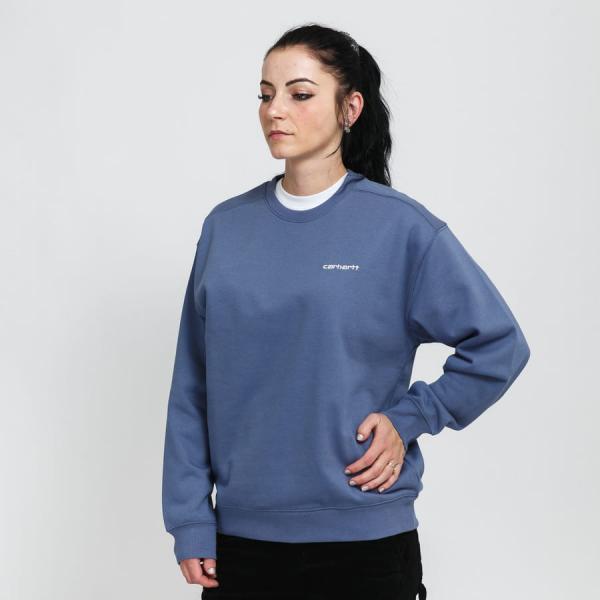 Dámská mikina Carhartt WIP W Script Embroidery Sweat Blue