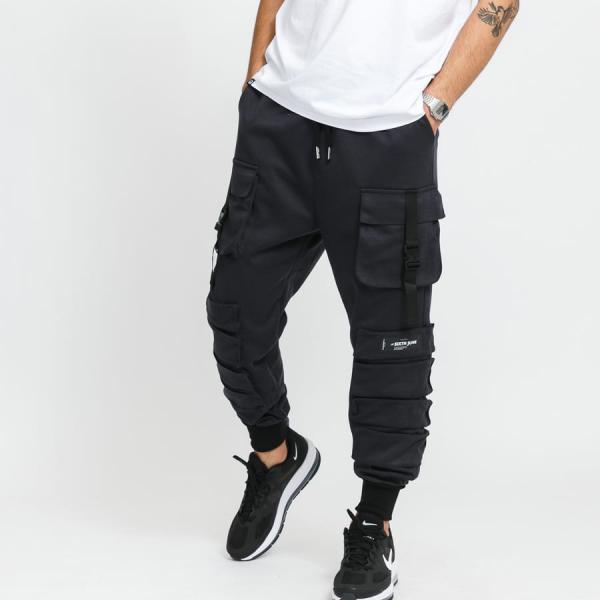 Sixth June Cargo Front Buckle Pocket Pant černé