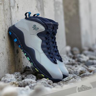 Air Jordan Retro 10 "Rio" Wolf Grey/ Photo Blue-Obsidian-Green Glow