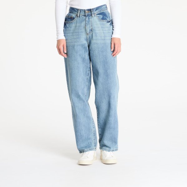 Džíny Urban Classics Ladies High Waist 90'SWide Leg Denim Pants Blue W27