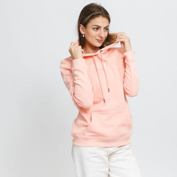 Dámská mikina Roxy Day Breaks Brushed Hoodie lososová