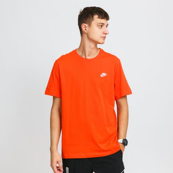Tričko s krátkým rukávem Nike M NSW Club Tee Orange