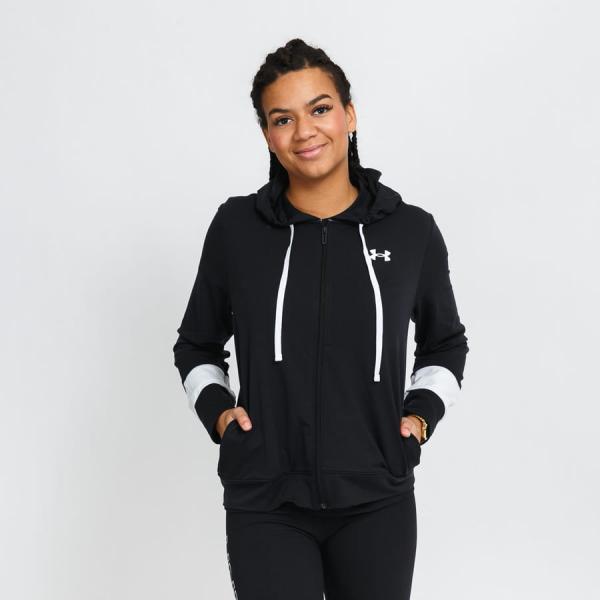 Dámská mikina Under Armour Rival Terry CB FZ Hoodie Black