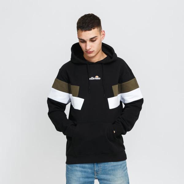 Mikina ellesse Sallas Hoody černá / bílá / olivová
