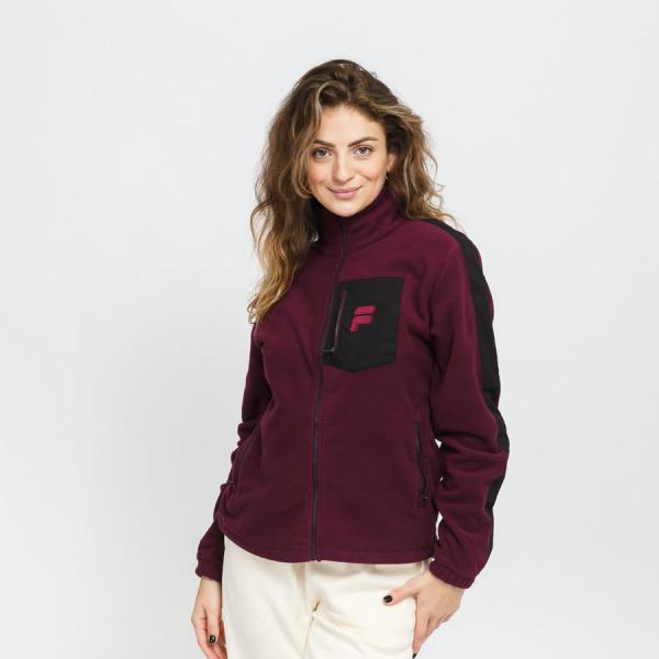 Dámská mikina Fila Women Rina Fleece Jacket Vínová