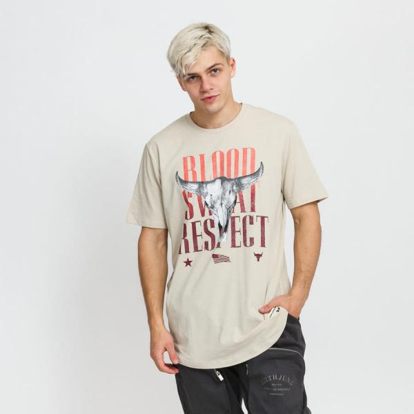 Tričko s krátkým rukávem Under Armour Pjt Rock Outlaw Tee Beige