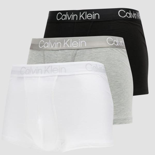 Calvin Klein 3Pack Modern Structure Trunk bílé / melange šedé / černé