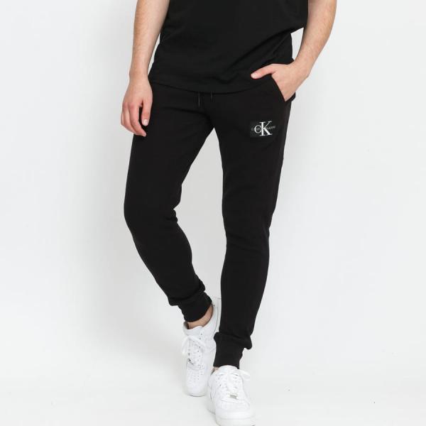 Tepláky CALVIN KLEIN JEANS M Monogram Badge Waffle černé