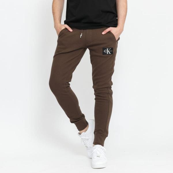 Tepláky CALVIN KLEIN JEANS M Monogram Badge Waffle Brown