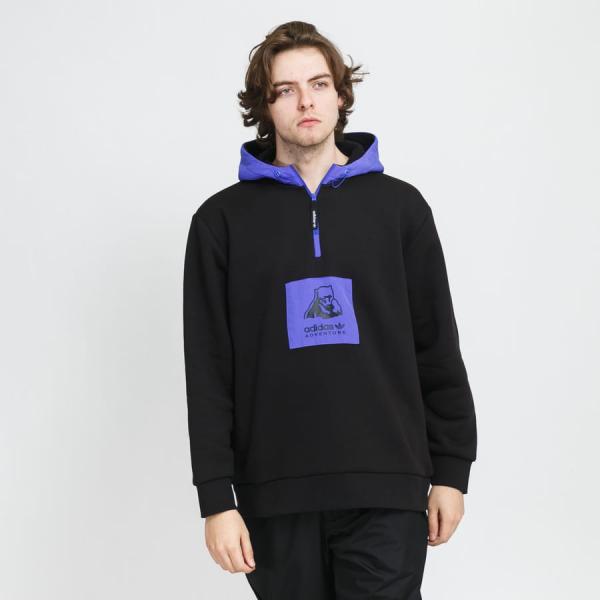 Mikina adidas Originals Pbear Hoodie černá / fialová