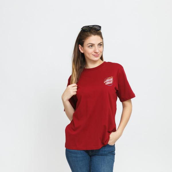 Dámské tričko Santa Cruz W Absent Flame Dot Tee vínové