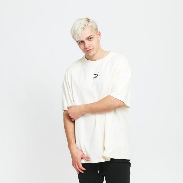 Tričko s krátkým rukávem Puma Classics Boxy Tee krémové