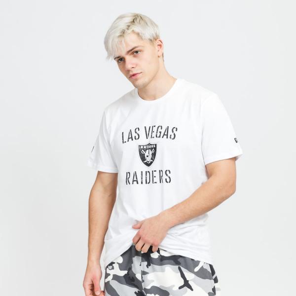 Tričko s krátkým rukávem New Era NFL Team Name Tee Raiders bílé