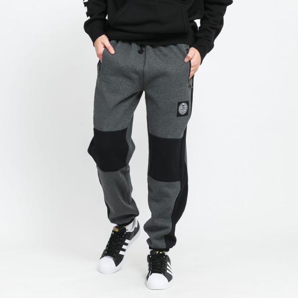 Tepláky Mass DNM Berg Sport Sweatpants melange tmavě šedé / černé