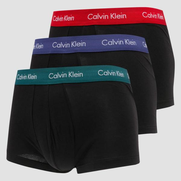 Calvin Klein 3 Pack Low Rise Trunks černé