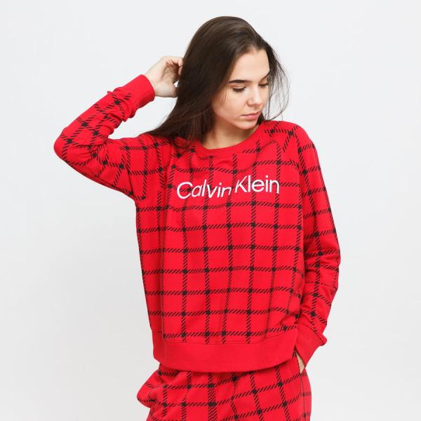 Dámská mikina Calvin Klein W LS Sweatshirt Red / Black