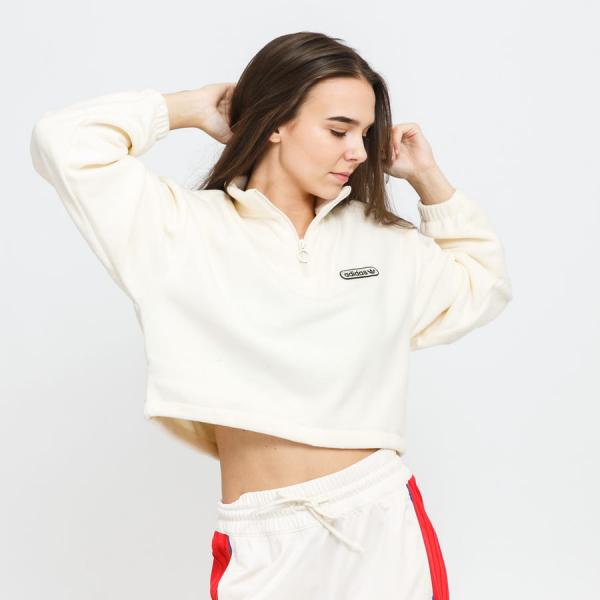 Dámská mikina adidas Originals 1/4 Zi Cropped Creamy