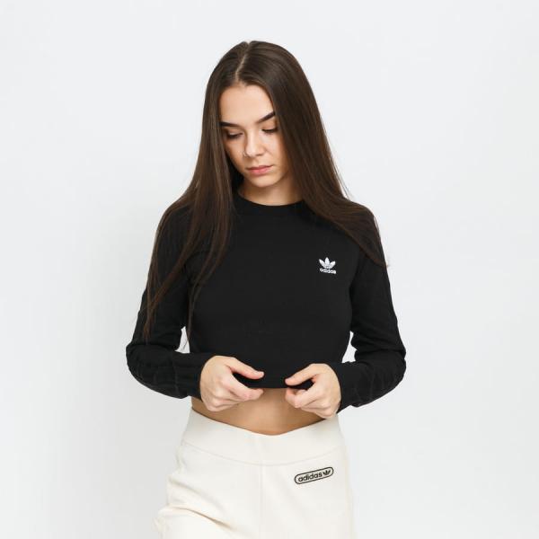Dámské tričko s dlouhým rukávem adidas Originals Crop LS Tee Black