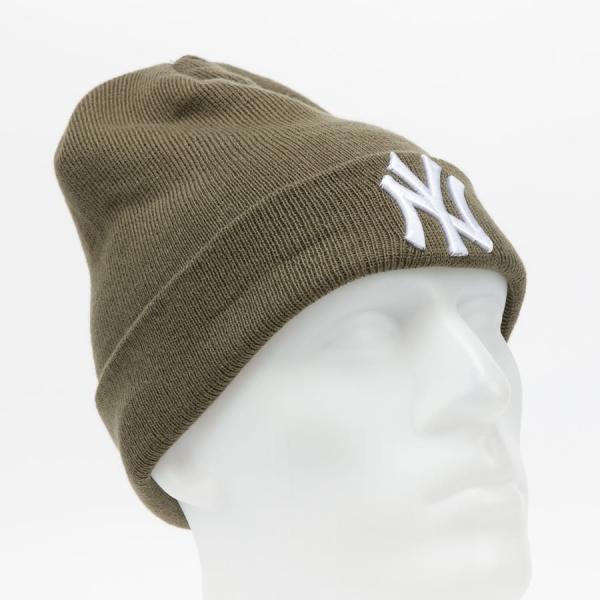 Kulich New Era MLB League Essential Cuff Knit NY olivový