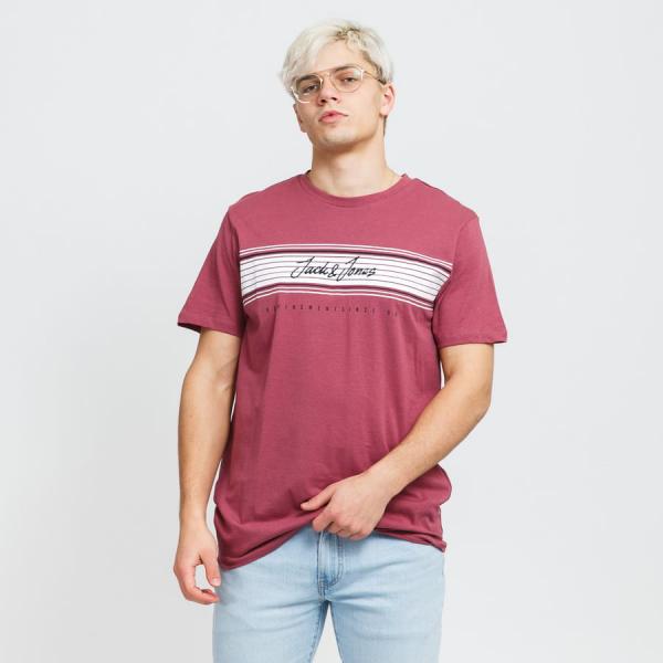 Tričko s krátkým rukávem Jack & Jones JJleo Tee SS Burgundy