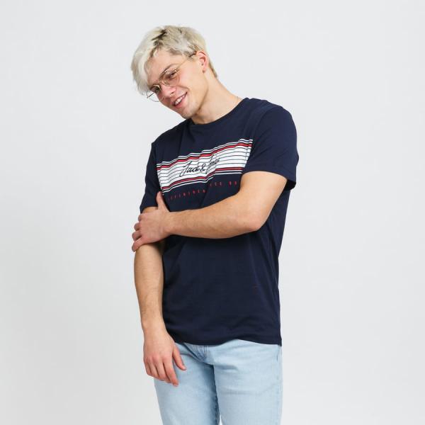 Tričko s krátkým rukávem Jack & Jones JJleo Tee SS Navy