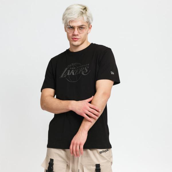 Tričko s krátkým rukávem New Era NBA Reflective Print Tee LA Lakers černé