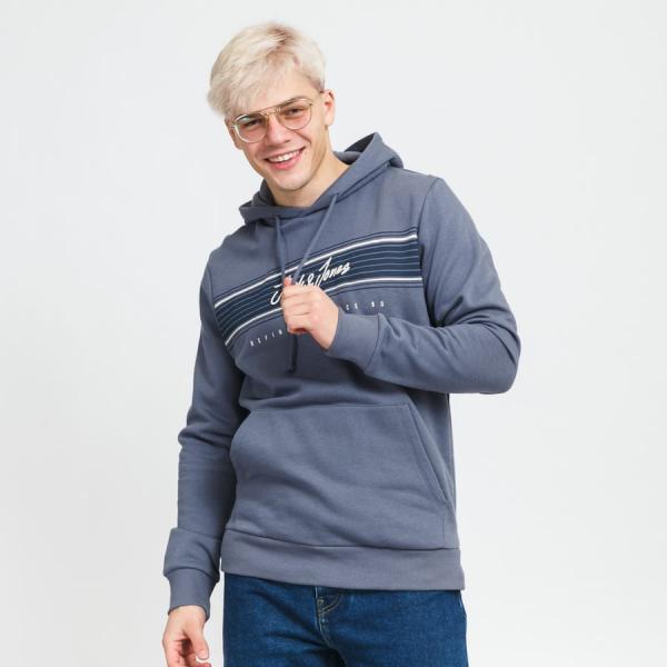 Mikina Jack & Jones JJleo Sweat Hood Blue S