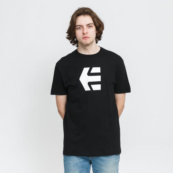 Tričko s krátkým rukávem etnies Icon Tee černé / bílé