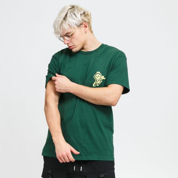 Tričko s krátkým rukávem F*CK THEM Smiley Tee tmavě zelené
