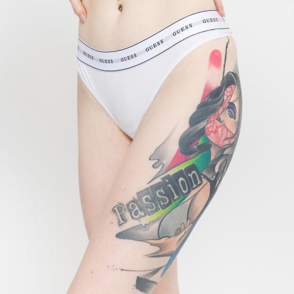 Kalhotky GUESS Thong bílé