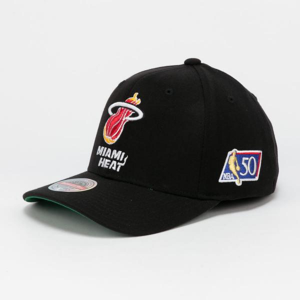 Snapback Mitchell & Ness Anniversary Patch Snapback Miami Heat Black / Green