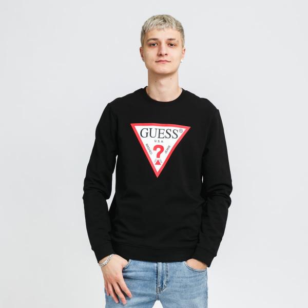 GUESS M Audley Fleece Crewneck Black