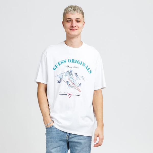 Tričko GUESS M Originals Alpine Tee White S