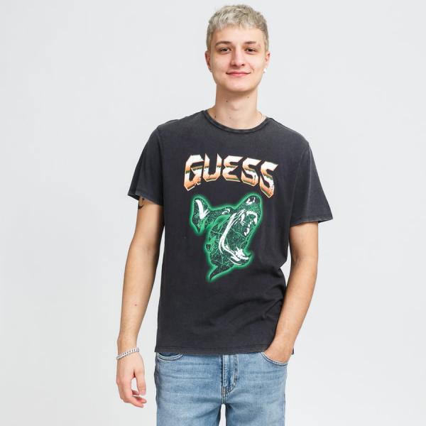 Tričko s krátkým rukávem GUESS M Without Waring Tee Dark Grey
