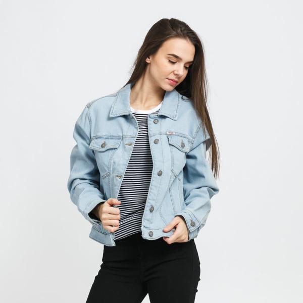 GUESS W Slim Denim Jacket Blue