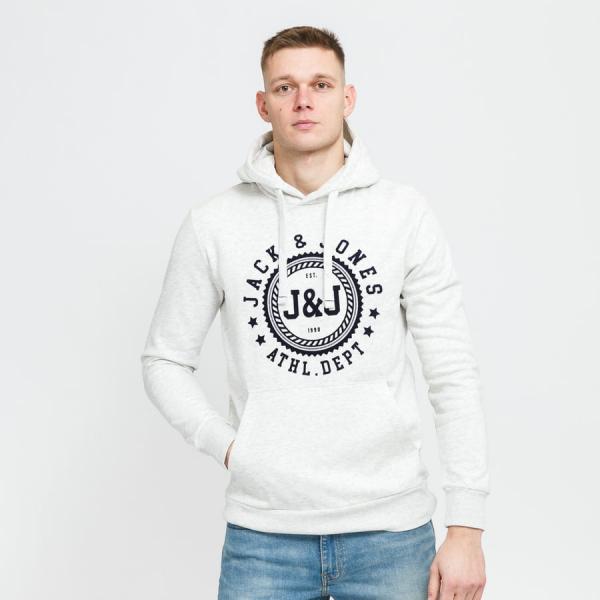 Mikina Jack & Jones JJflocker Sweat Hoodie Melange Grey S