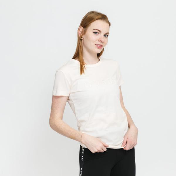 GUESS W Classic Front Logo Tee Pink
