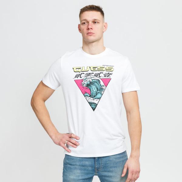 Tričko s krátkým rukávem GUESS M Waves Logo Tee White
