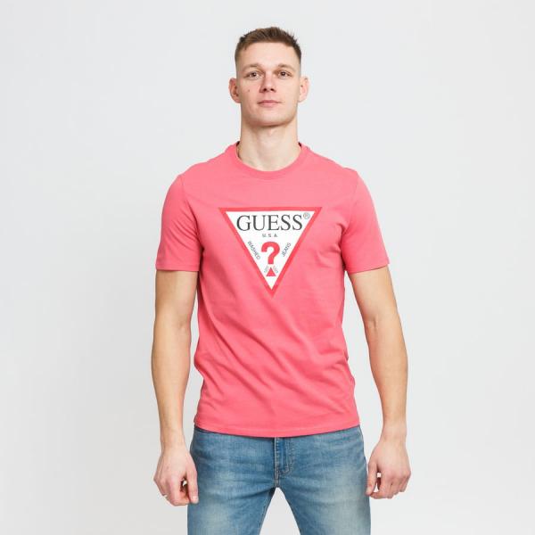 Tričko s krátkým rukávem GUESS M Triangle Logo Tee Pink