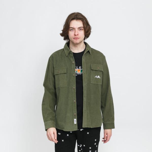 Košile Parlez Club Cord Hemd Olive M