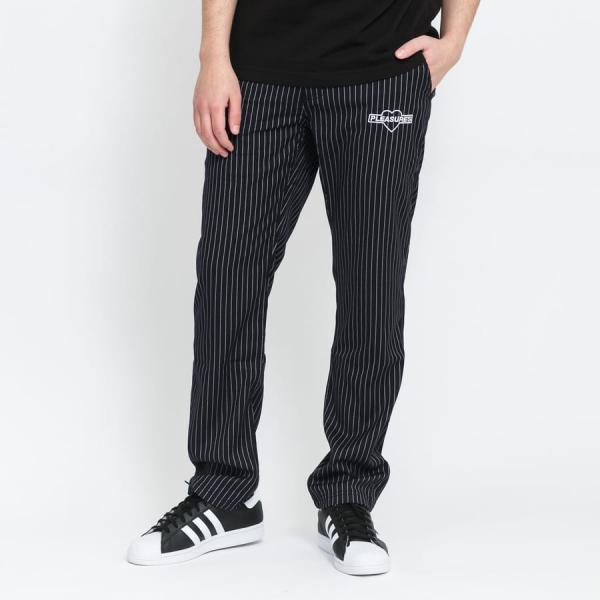 Kalhoty PLEASURES Promise Pinstripe Pant Navy
