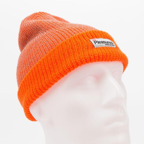 Kulich PLEASURES Innovation Reflective Beanie neon oranžový / šedý