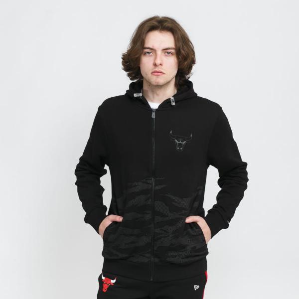 Mikina New Era MLB Reflect Camo FZ Hoody Bulls černá