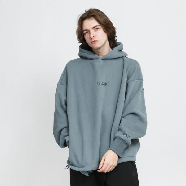 Mikina PREACH Long Morse Code Hoody modrošedá