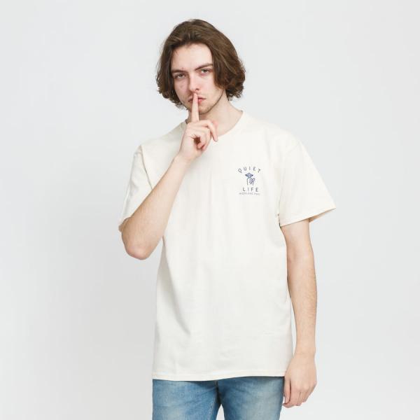 Tričko s krátkým rukávem The Quiet Life Shhh Shop Tee Cream