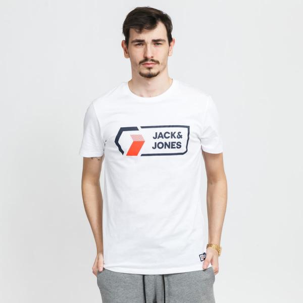 Tričko s krátkým rukávem Jack & Jones JCOLOGAN TEE Crew Neck Noos White